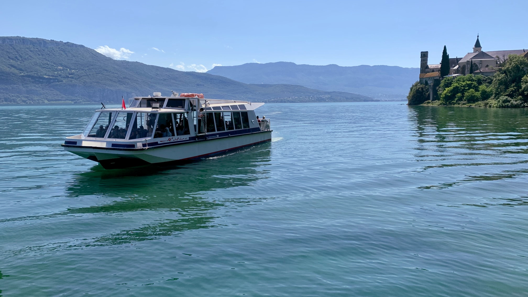 Taking the Ferry at Abbaye d'Hautcombe on Lac de Bourget