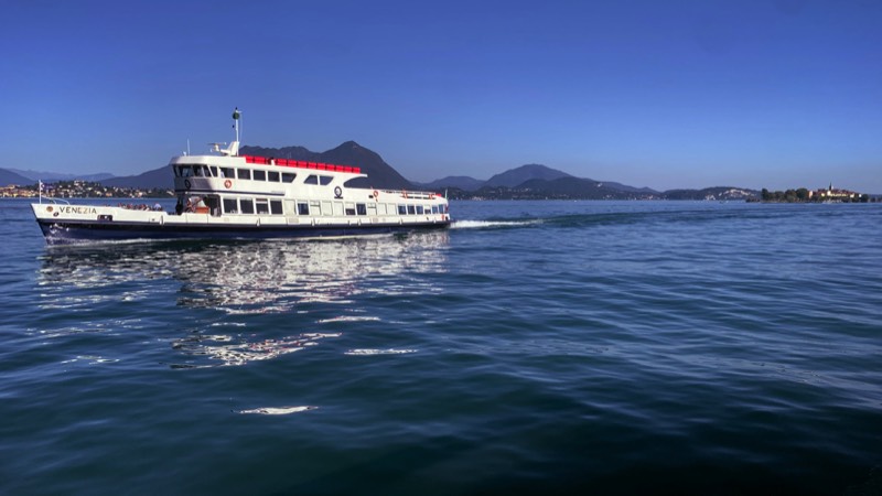 Taking the ferry in Stresa Italy