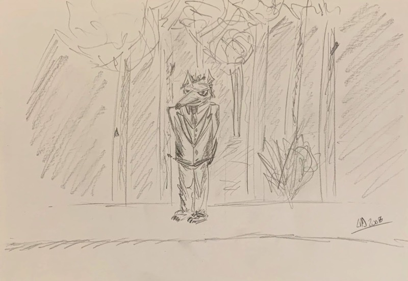 Marty the Dapper Wolf by LA Davenport