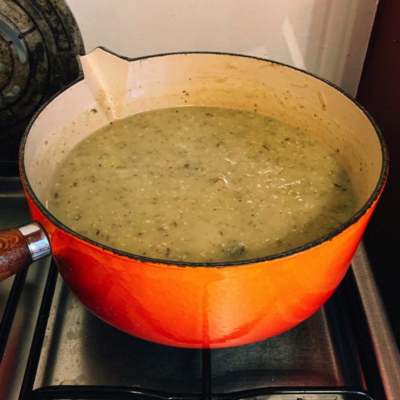 Mushroom, Leek and Potato Soup, by L.A. Davenport